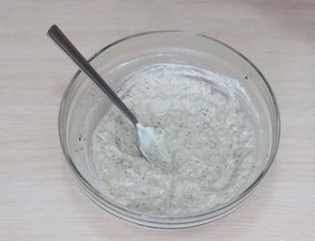 The powder with the sour cream